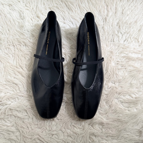 Margaux The Phoebe - Black Crinkle Gloss Nappa